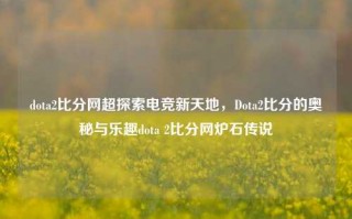 dota2比分网超探索电竞新天地，Dota2比分的奥秘与乐趣dota 2比分网炉石传说