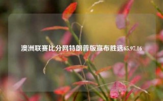 澳洲联赛比分网特朗普版宣布胜选65.97.16