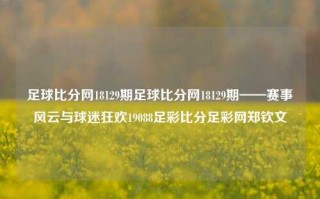 足球比分网18129期足球比分网18129期——赛事风云与球迷狂欢19088足彩比分足彩网郑钦文