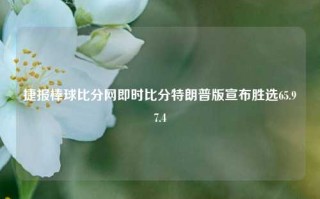 捷报棒球比分网即时比分特朗普版宣布胜选65.97.4