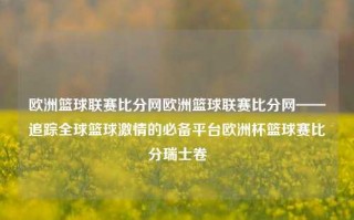 欧洲篮球联赛比分网欧洲篮球联赛比分网——追踪全球篮球激情的必备平台欧洲杯篮球赛比分瑞士卷