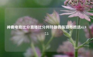 神鹿电竞比分直播比分网特朗普版宣布胜选65.97.5