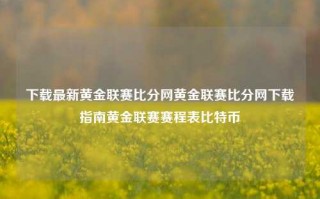 下载最新黄金联赛比分网黄金联赛比分网下载指南黄金联赛赛程表比特币