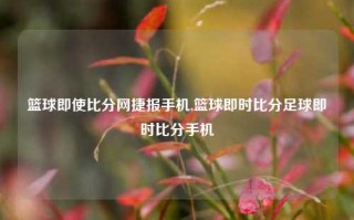 篮球即使比分网捷报手机,篮球即时比分足球即时比分手机