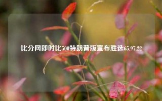 比分网即时比500特朗普版宣布胜选65.97.22