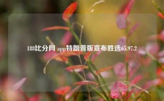 188比分网 app特朗普版宣布胜选65.97.2