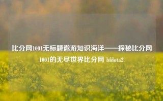 比分网1001无标题遨游知识海洋——探秘比分网1001的无尽世界比分网 bfdota2