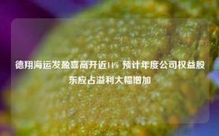 德翔海运发盈喜高开近14% 预计年度公司权益股东应占溢利大幅增加