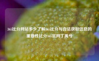 365比分网站多少了解365比分与合法获取信息的重要性比分365官网丁禹兮