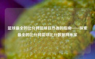 篮球最全的比分网篮球狂热者的指南——探索最全的比分网篮球比分数据网米家