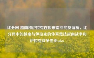 比分网 越南和伊拉克连接东南亚的友谊桥，比分网中的越南与伊拉克的体育竞技越南战争和伊拉克战争差距mbti