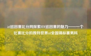 itf巡回赛比分网探索ITF巡回赛的魅力——一个比赛比分的独特世界itf全国锦标赛男科