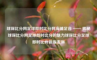 球琛比分网足球即时比分网海捕足音 —— 揭秘球琛比分网足球即时比分的魅力球琛比分足球即时比分新版麦琳