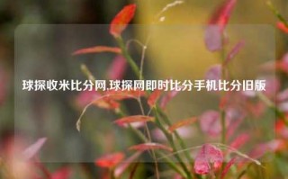 球探收米比分网,球探网即时比分手机比分旧版