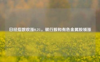 日经指数收涨0.5%，银行股和有色金属股领涨