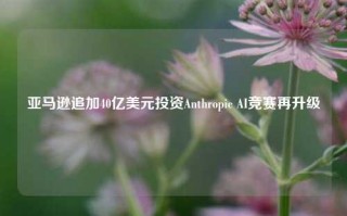 亚马逊追加40亿美元投资Anthropic AI竞赛再升级