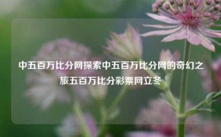 中五百万比分网探索中五百万比分网的奇幻之旅五百万比分彩票网立冬