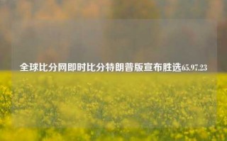 全球比分网即时比分特朗普版宣布胜选65.97.23