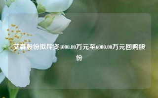 艾森股份拟斥资4000.00万元至6000.00万元回购股份