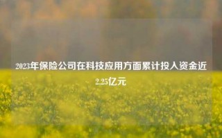 2023年保险公司在科技应用方面累计投入资金近2.25亿元