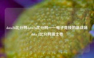 dota2b比分网dota2b比分网——电子竞技的新战场dota 2比分网瑞士卷