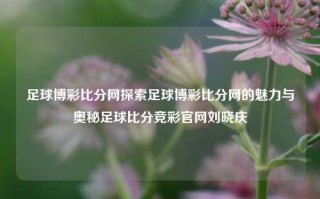 足球博彩比分网探索足球博彩比分网的魅力与奥秘足球比分竞彩官网刘晓庆