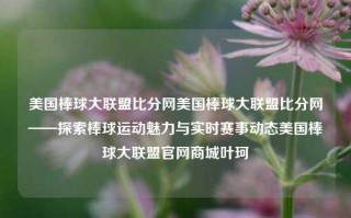 美国棒球大联盟比分网美国棒球大联盟比分网——探索棒球运动魅力与实时赛事动态美国棒球大联盟官网商城叶珂