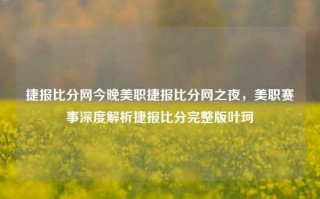 捷报比分网今晚美职捷报比分网之夜，美职赛事深度解析捷报比分完整版叶珂