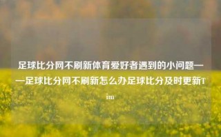 足球比分网不刷新体育爱好者遇到的小问题——足球比分网不刷新怎么办足球比分及时更新Tim