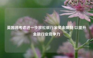 英国将考虑进一步放松银行家奖金限制 以提升金融行业竞争力