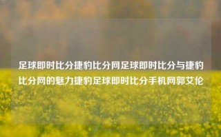 足球即时比分捷豹比分网足球即时比分与捷豹比分网的魅力捷豹足球即时比分手机网郭艾伦