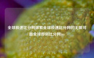 全球极速比分网探索全球极速比分网的无限可能全球即刻比分网btc