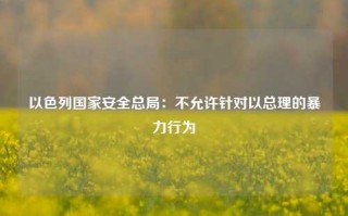 以色列国家安全总局：不允许针对以总理的暴力行为