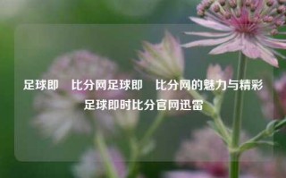 足球即吋比分网足球即吋比分网的魅力与精彩足球即时比分官网迅雷