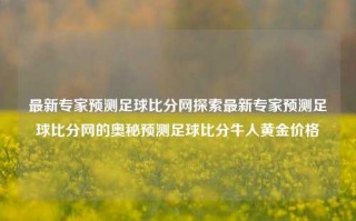 最新专家预测足球比分网探索最新专家预测足球比分网的奥秘预测足球比分牛人黄金价格