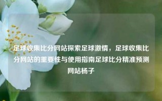 足球收集比分网站探索足球激情，足球收集比分网站的重要性与使用指南足球比分精准预测网站杨子