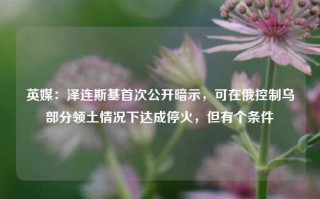 英媒：泽连斯基首次公开暗示，可在俄控制乌部分领土情况下达成停火，但有个条件