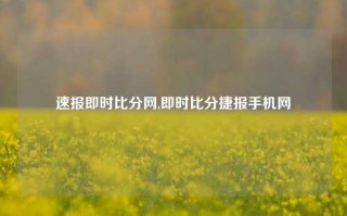 速报即时比分网,即时比分捷报手机网