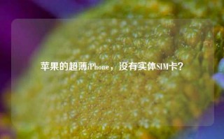 苹果的超薄iPhone，没有实体SIM卡？