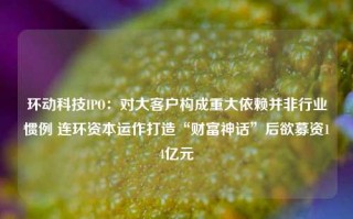 环动科技IPO：对大客户构成重大依赖并非行业惯例 连环资本运作打造“财富神话”后欲募资14亿元