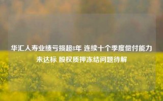 华汇人寿业绩亏损超8年 连续十个季度偿付能力未达标 股权质押冻结问题待解