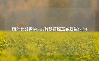 国外比分网software特朗普版宣布胜选65.97.4