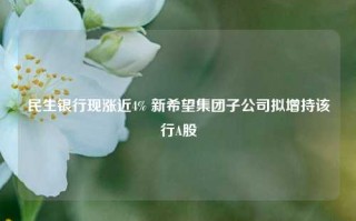 民生银行现涨近4% 新希望集团子公司拟增持该行A股