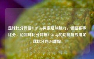 足球比分网搜8178 vip探索足球魅力，领略赛事比分，论足球比分网搜8178 vip的功能与应用足球比分网v90康妮