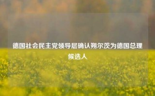 德国社会民主党领导层确认朔尔茨为德国总理候选人