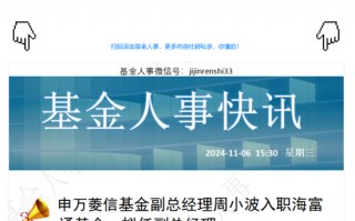 网传周小波履新海富通基金副总，资管履历乏善可陈、恐难胜任！