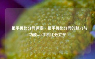 捿报手机比分网探索捿报手机比分网的魅力与功能wap手机比分立冬