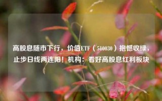 高股息随市下行，价值ETF（510030）抱憾收绿，止步日线两连阳！机构：看好高股息红利板块