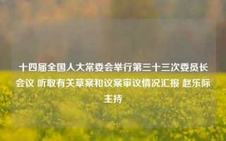 十四届全国人大常委会举行第三十三次委员长会议 听取有关草案和议案审议情况汇报 赵乐际主持