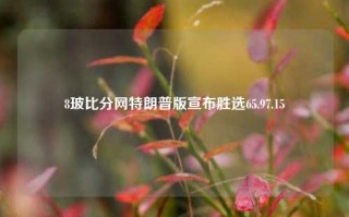 8玻比分网特朗普版宣布胜选65.97.15